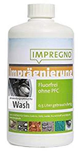 IMPREGNO Imprägnierung, vegan, PFC frei, Wash 500ml inkl. Meßbecher Waschmaschine/Handwäsche Imprägniermittel fluorfrei, Wasserbasis von IMPREGNO