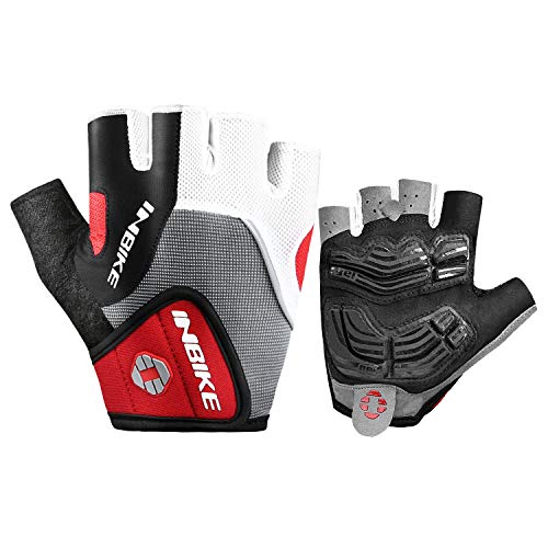 INBIKE Fahrradhandschuhe Halbfinger Herren Damen Sommer Radhandschuhe Kurz Gel Atmungsaktiv Rutschfeste Mountainbike Handschuhe für Radsport MTB Rot,M INBIKE Fahrradhandschuhe Halbfinger Herren Damen Sommer Radhandschuhe Kurz Gel Atmungsaktiv Rutschfeste Mountainbike Handschuhe für Radsport MTB Rot,M von INBIKE