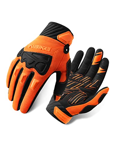 INBIKE MTB Handschuhe Herren Motocross Fahrradhandschuhe Mountainbike Fahrrad Rad Jungen mädchen Orange M von INBIKE