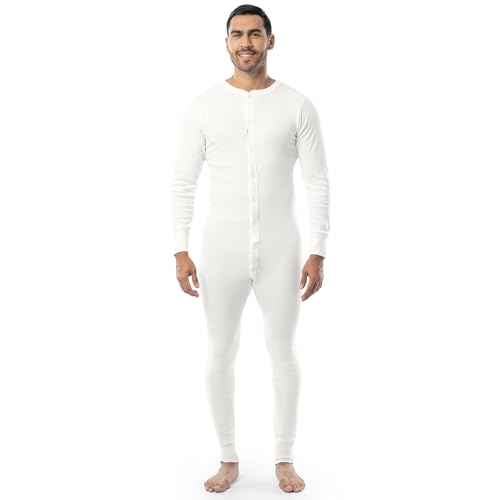 INDERA Herren Cotton Rib Knit Union Suit Unterwäsche, weiß, S INDERA Herren Cotton Rib Knit Union Suit Unterwäsche, weiß, S von INDERA