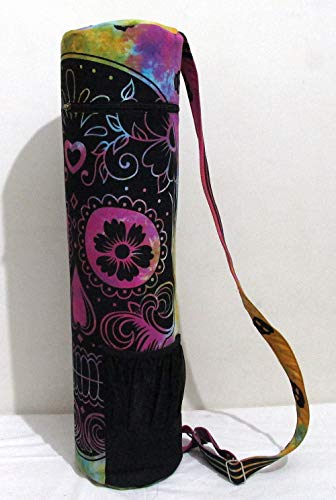 ICC Tragetasche für Yogamatte, indisches Totenkopf-Motiv, Mandala, Hippie, mit Schultergurt, durchgehendem Reißverschluss, Baumwolltasche ICC Tragetasche für Yogamatte, indisches Totenkopf-Motiv, Mandala, Hippie, mit Schultergurt, durchgehendem Reißverschluss, Baumwolltasche von INDIAN CRAFT CASTLE