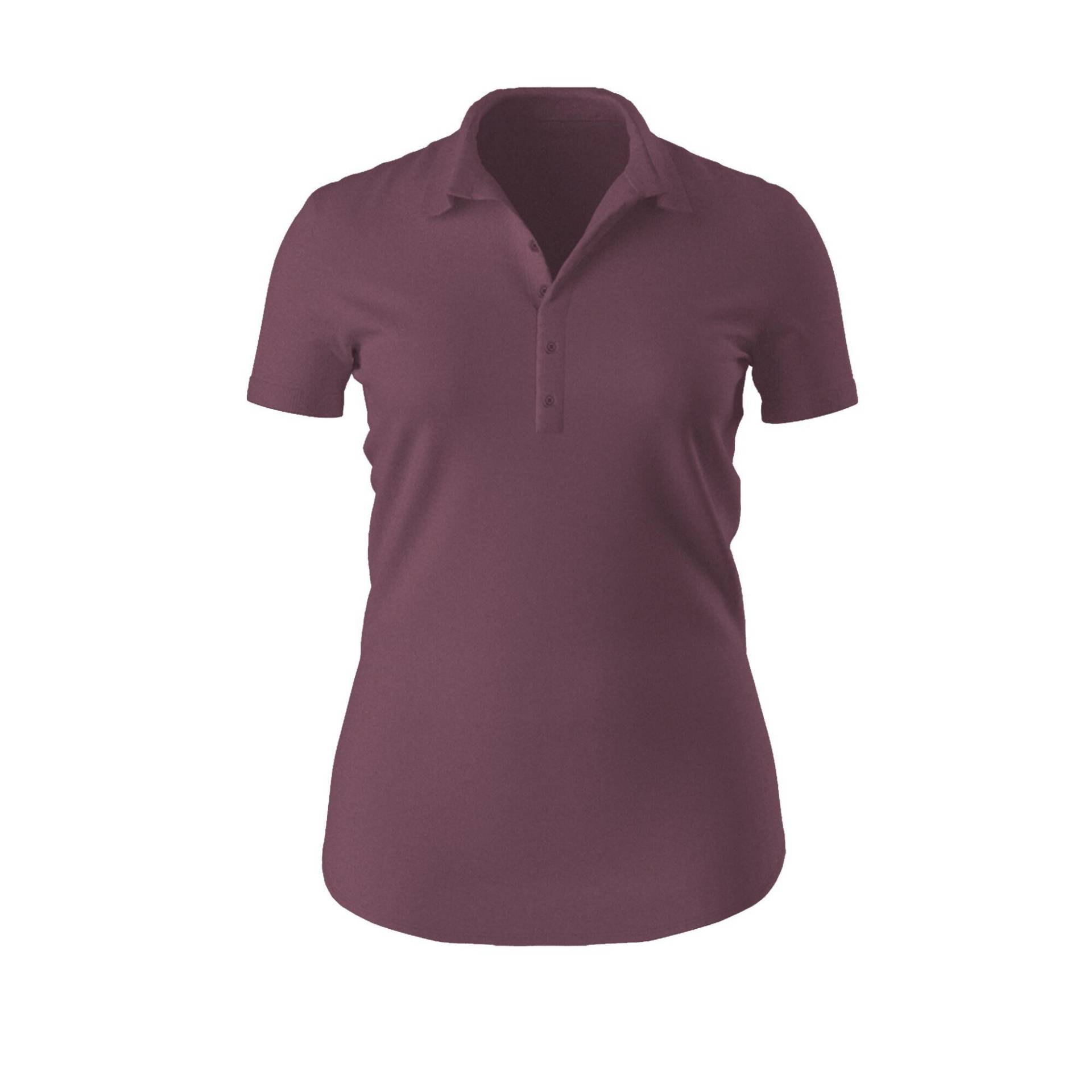 Damen Golf Poloshirt kurzarm - WW500 dunkelrosa von INESIS