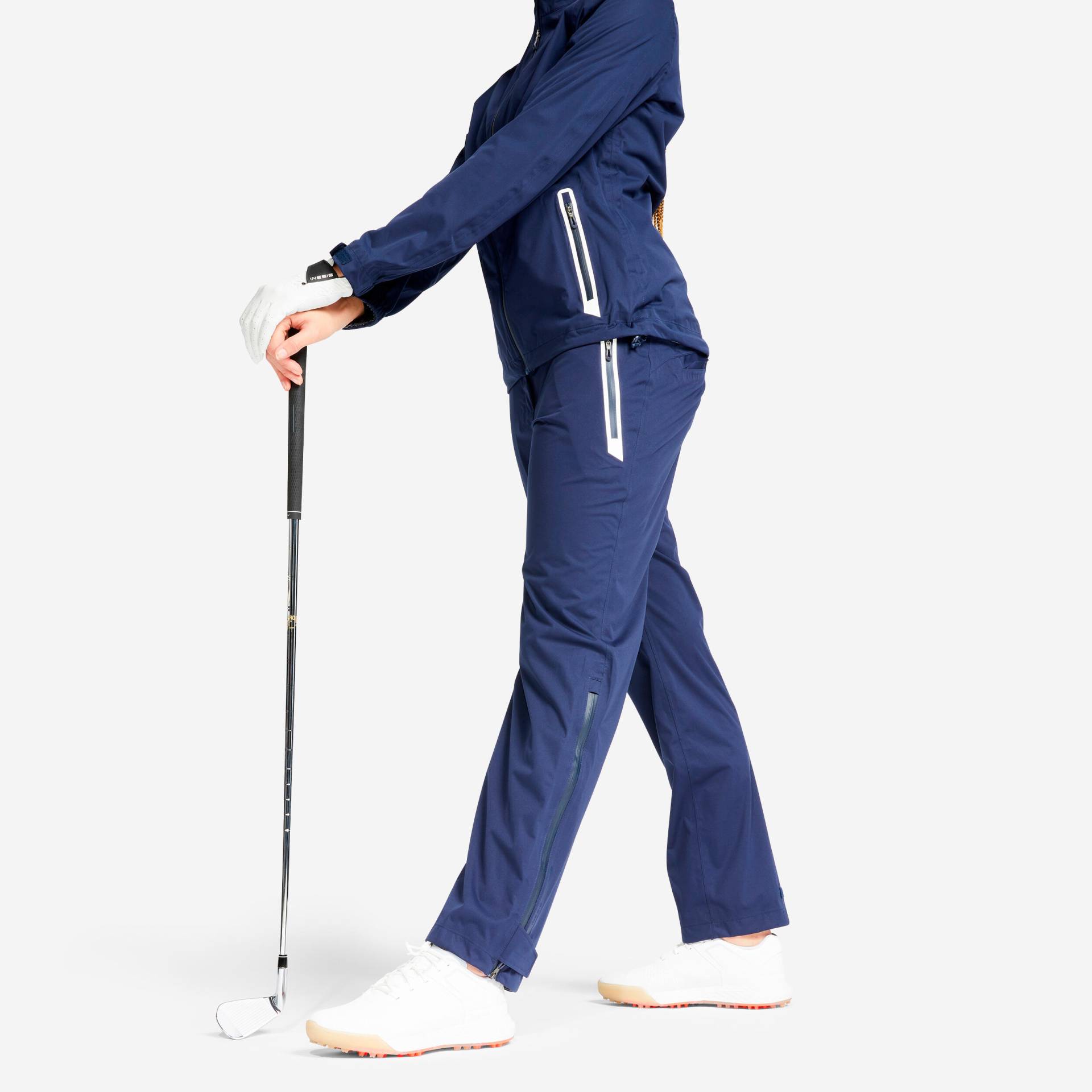 Damen Golf Regenhose wasserdicht - RW500 marineblau Damen Golf Regenhose wasserdicht - RW500 marineblau von INESIS