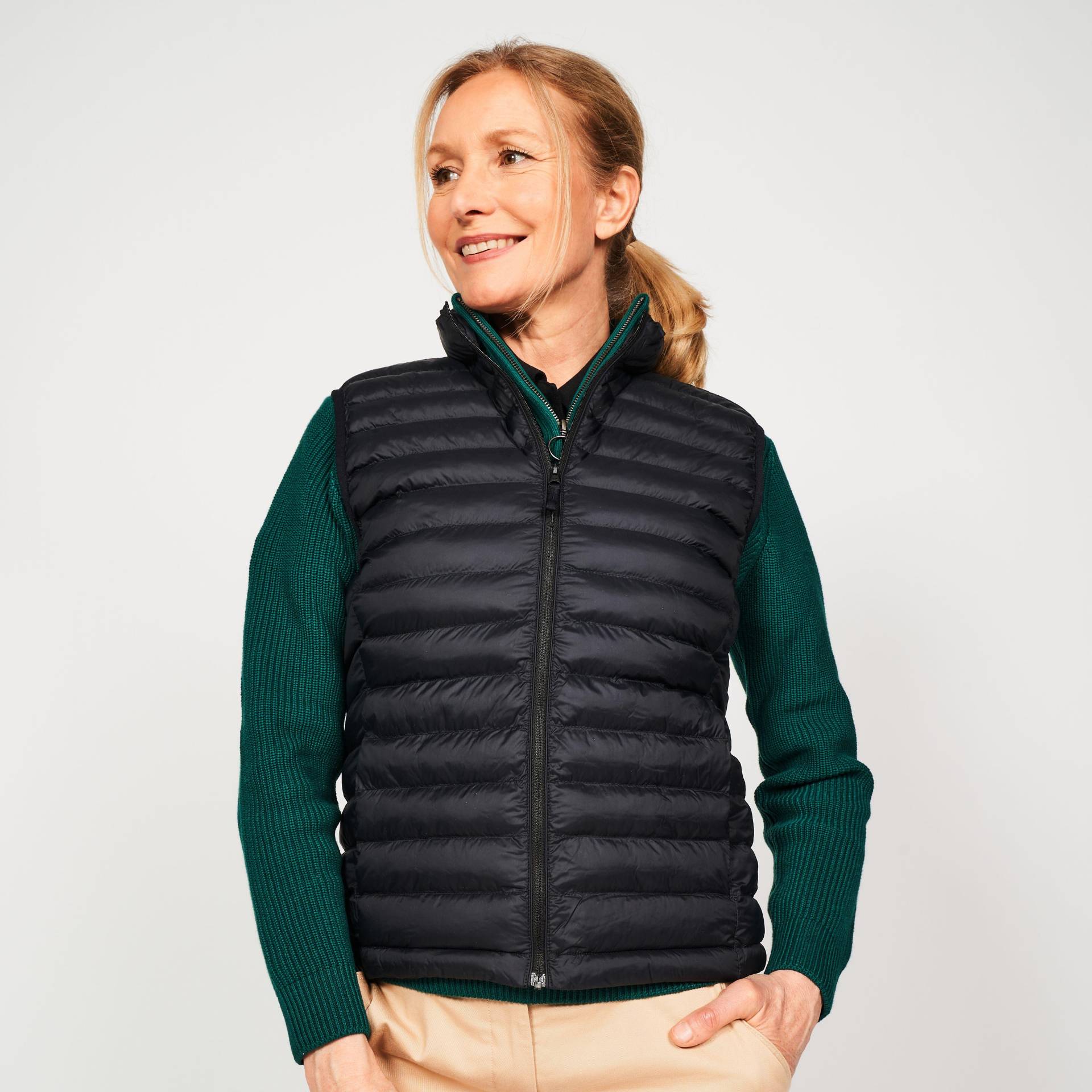 Damen Golf wattierte Weste - MW500 schwarz Damen Golf wattierte Weste - MW500 schwarz von INESIS