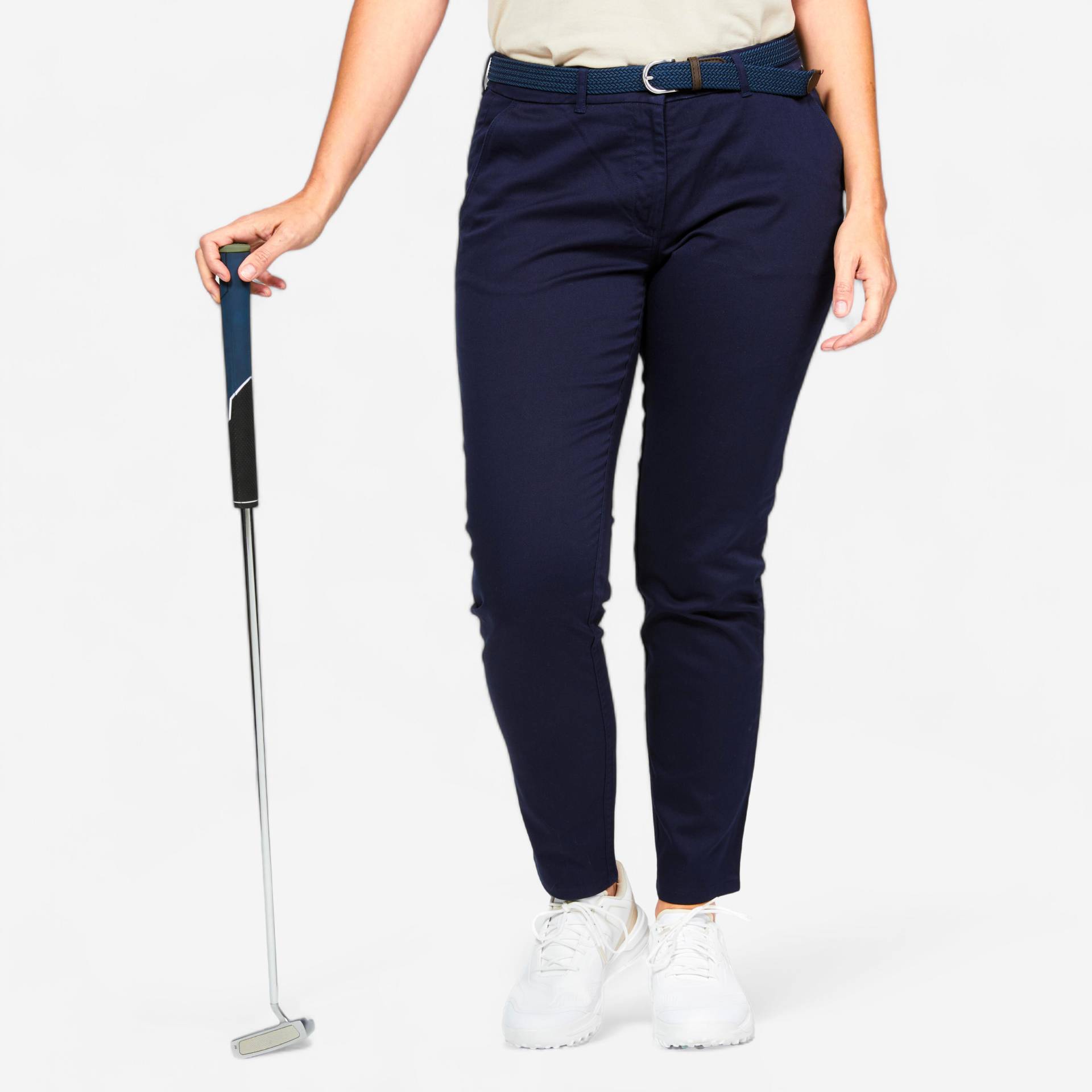 Damen Golfhose Baumwolle - MW500 marineblau Damen Golfhose Baumwolle - MW500 marineblau von INESIS