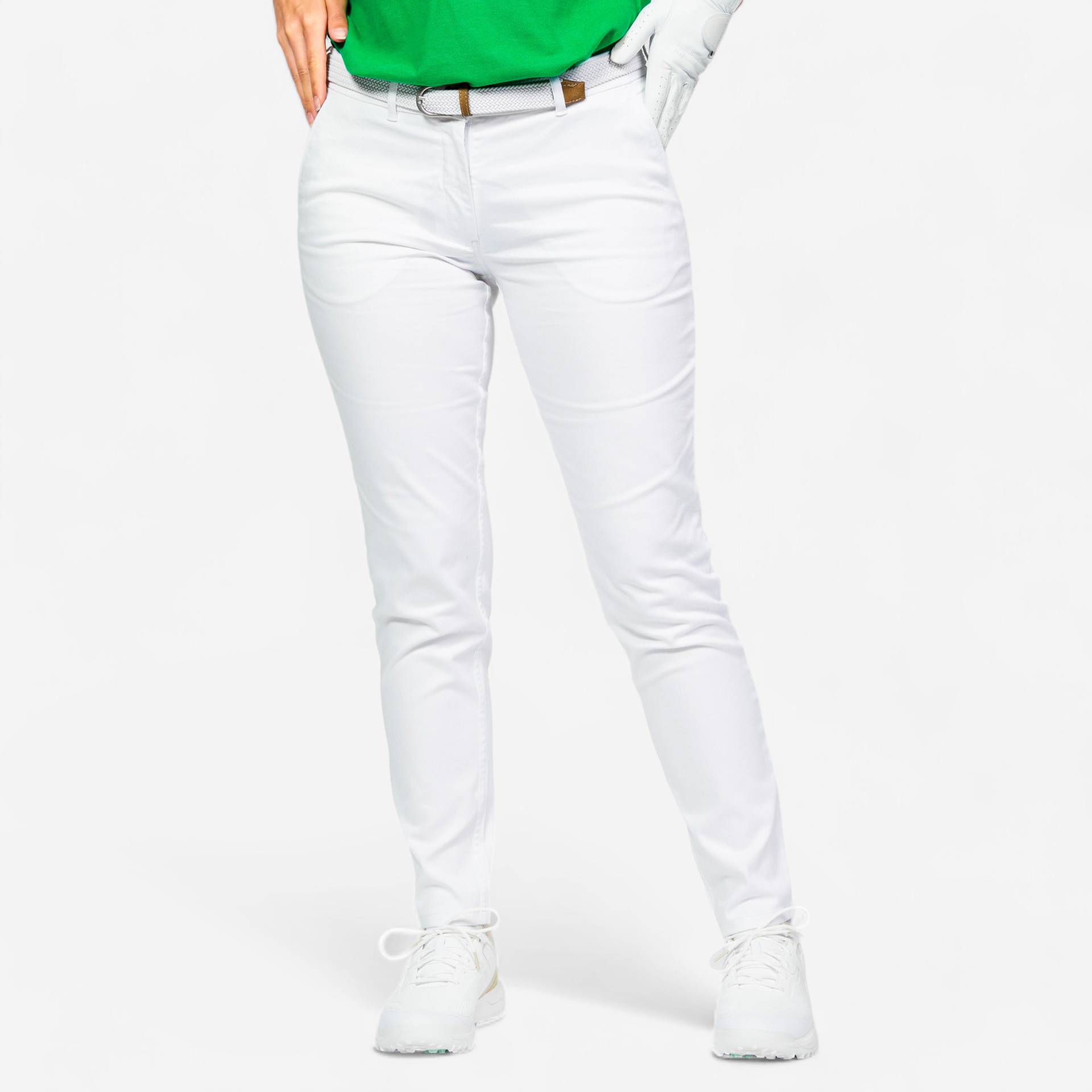 Damen Golfhose Baumwolle - MW500 weiss Damen Golfhose Baumwolle - MW500 weiss von INESIS