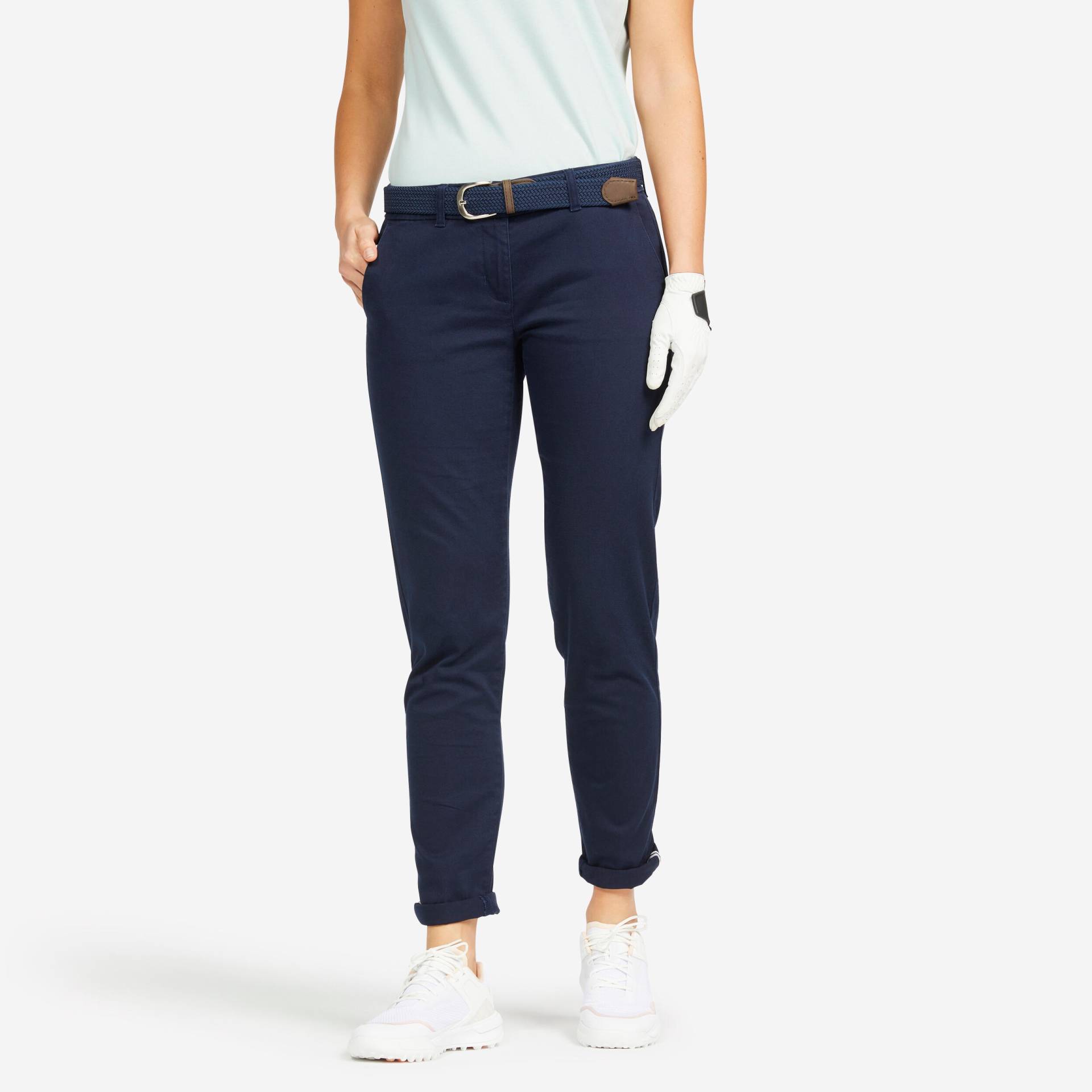 Damen Golfhose - MW500 marineblau von INESIS