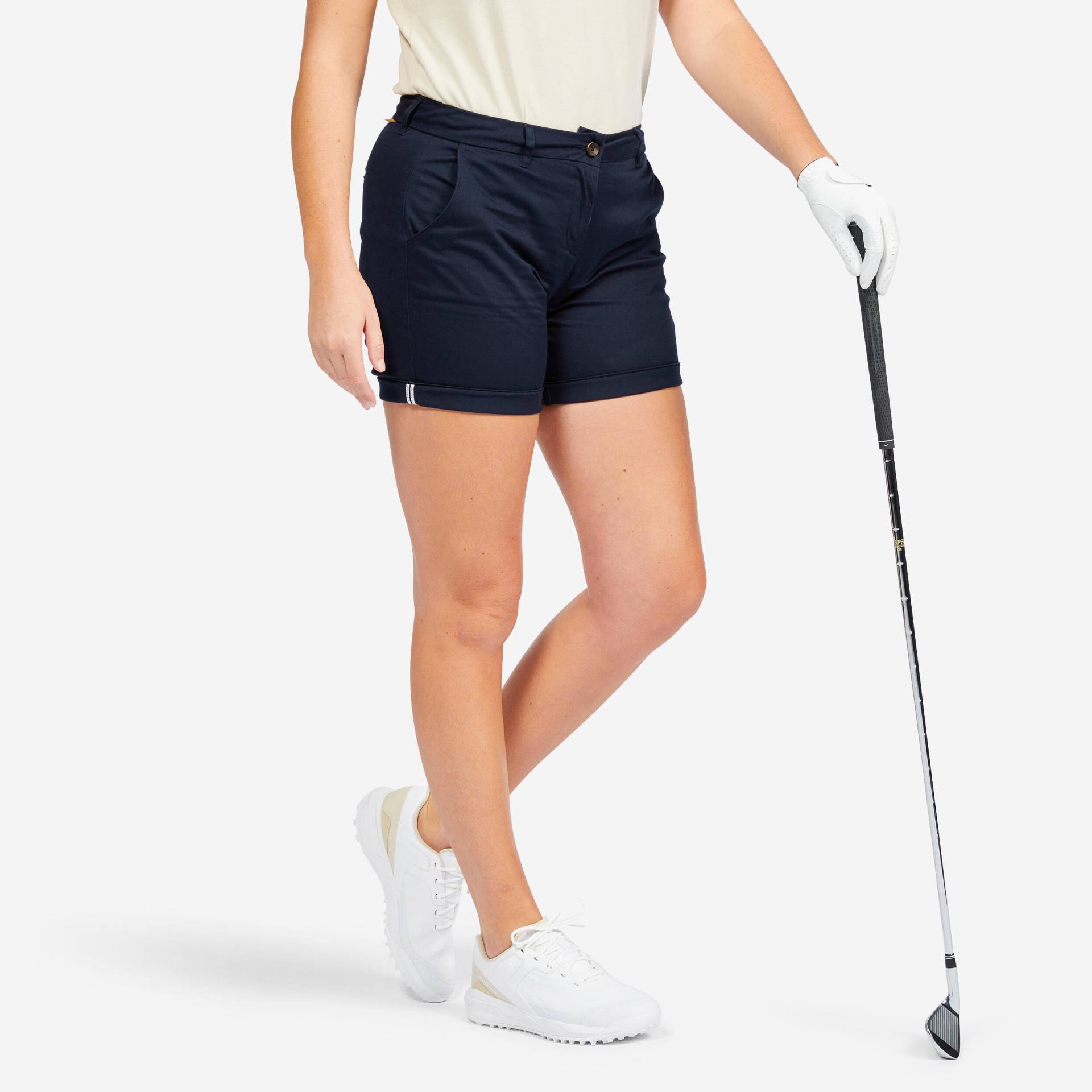 Damen Golf Shorts - MW500 marineblau von INESIS