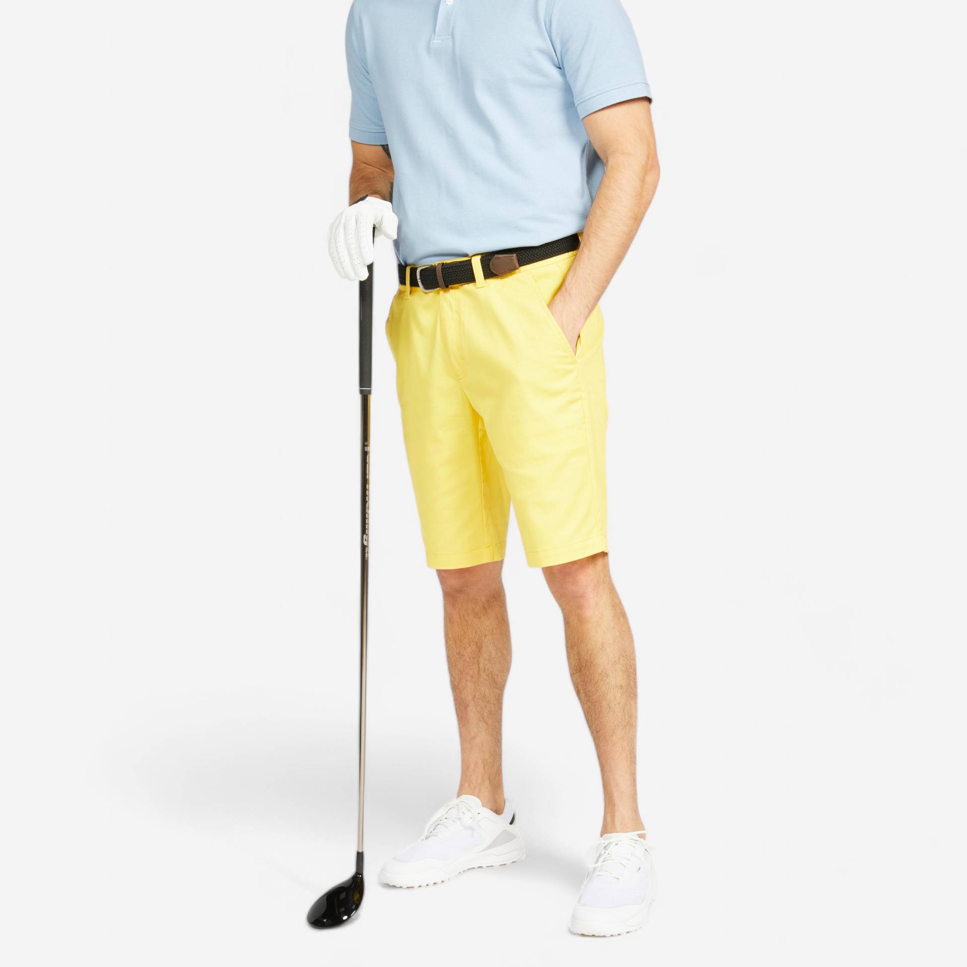 Herren Golf Shorts - MW500 gelb von INESIS