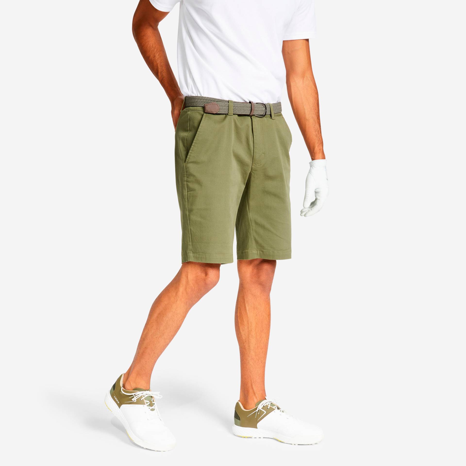 Herren Golf Shorts - MW500 khaki von INESIS