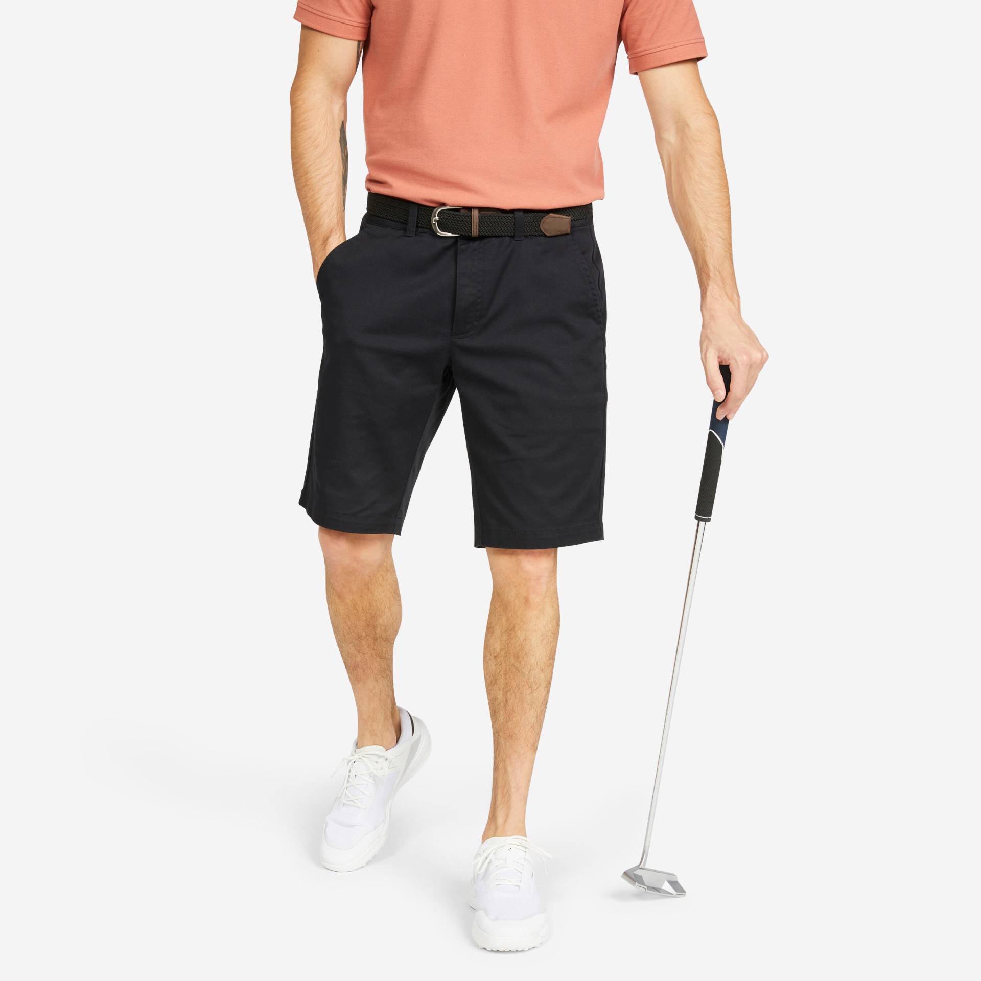 Herren Golf Bermuda Shorts - MW500 schwarz von INESIS