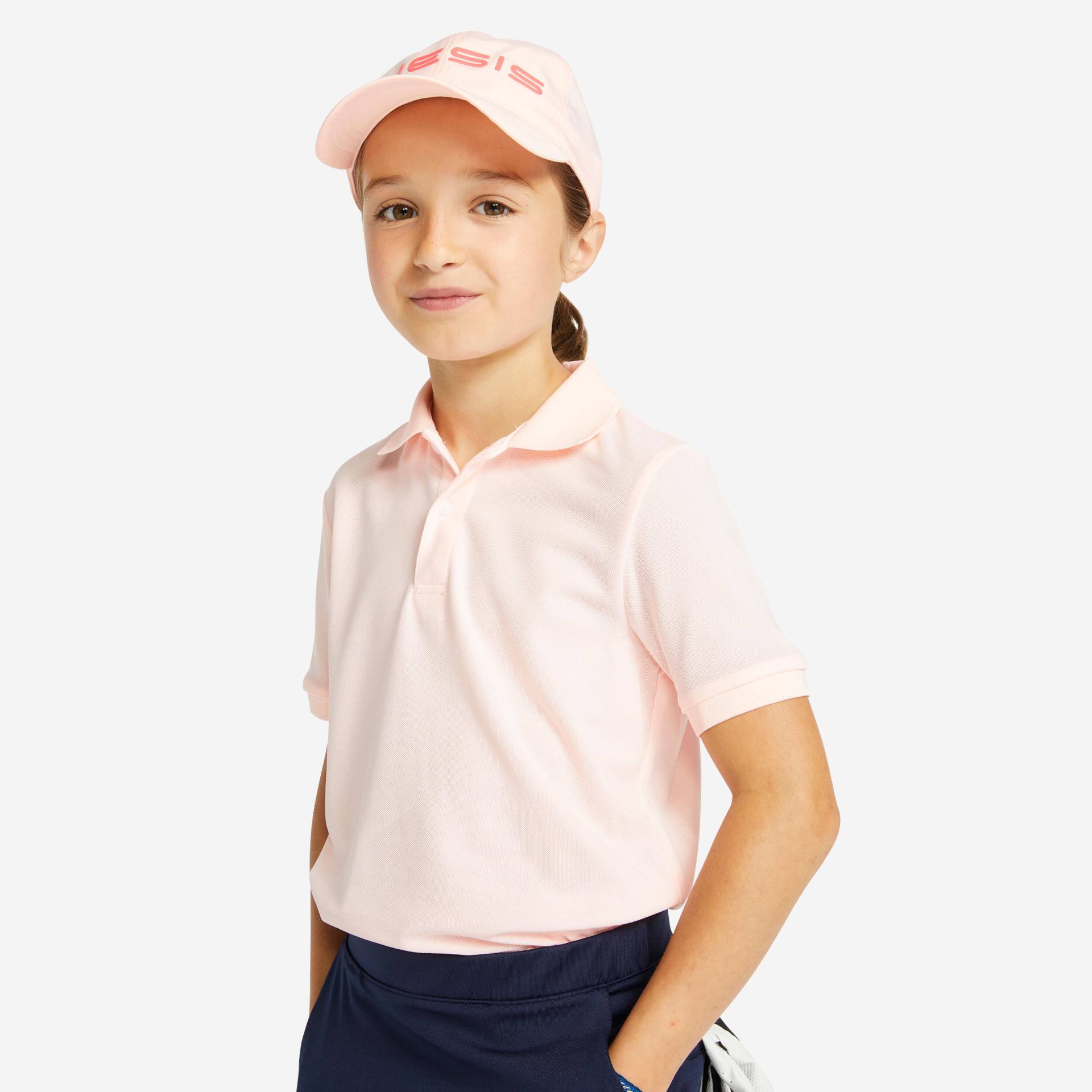 Golf Poloshirt kurzarm MW500 Kinder rosa von INESIS