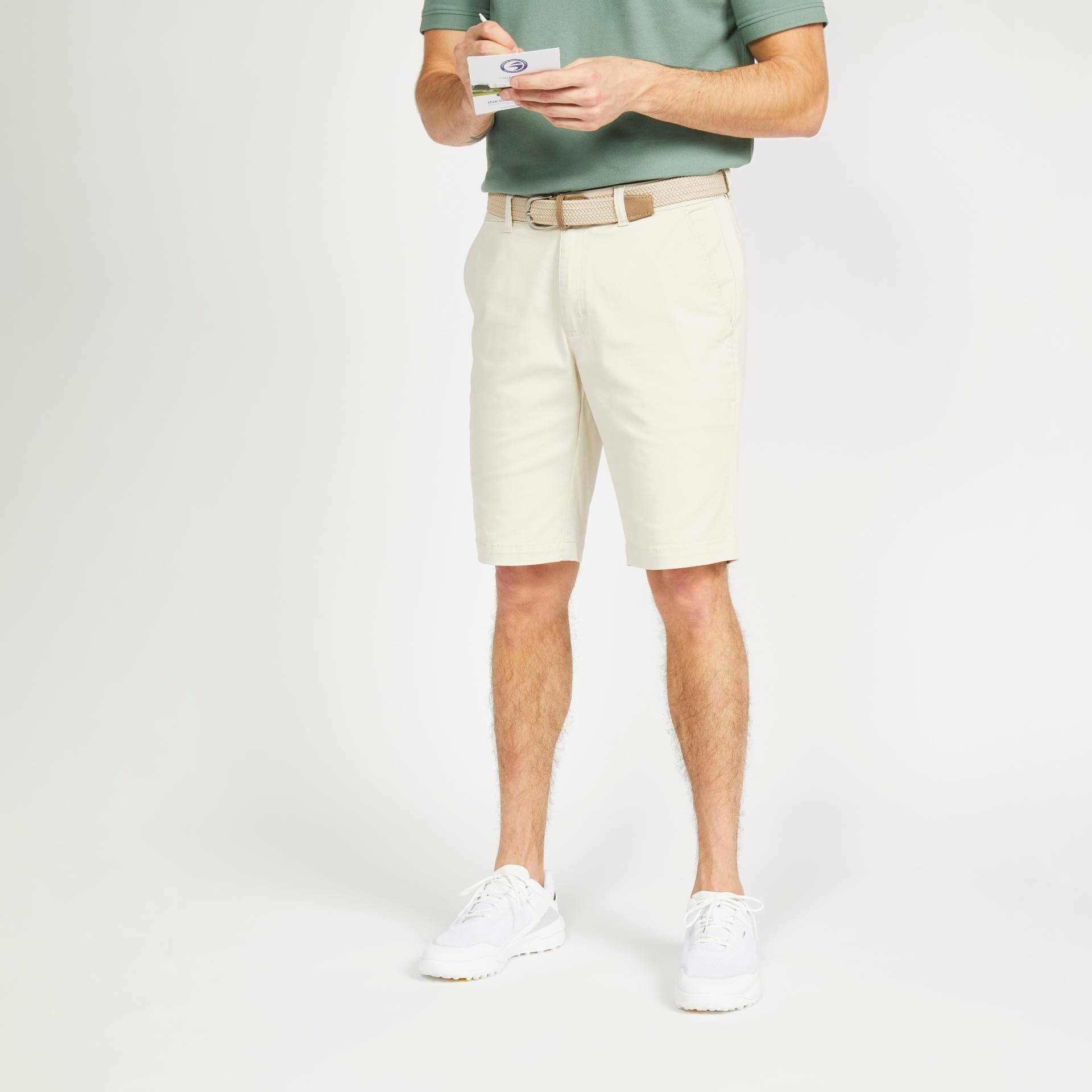 Herren Golf Bermuda Shorts Baumwolle - MW500 beige Herren Golf Bermuda Shorts Baumwolle - MW500 beige von INESIS