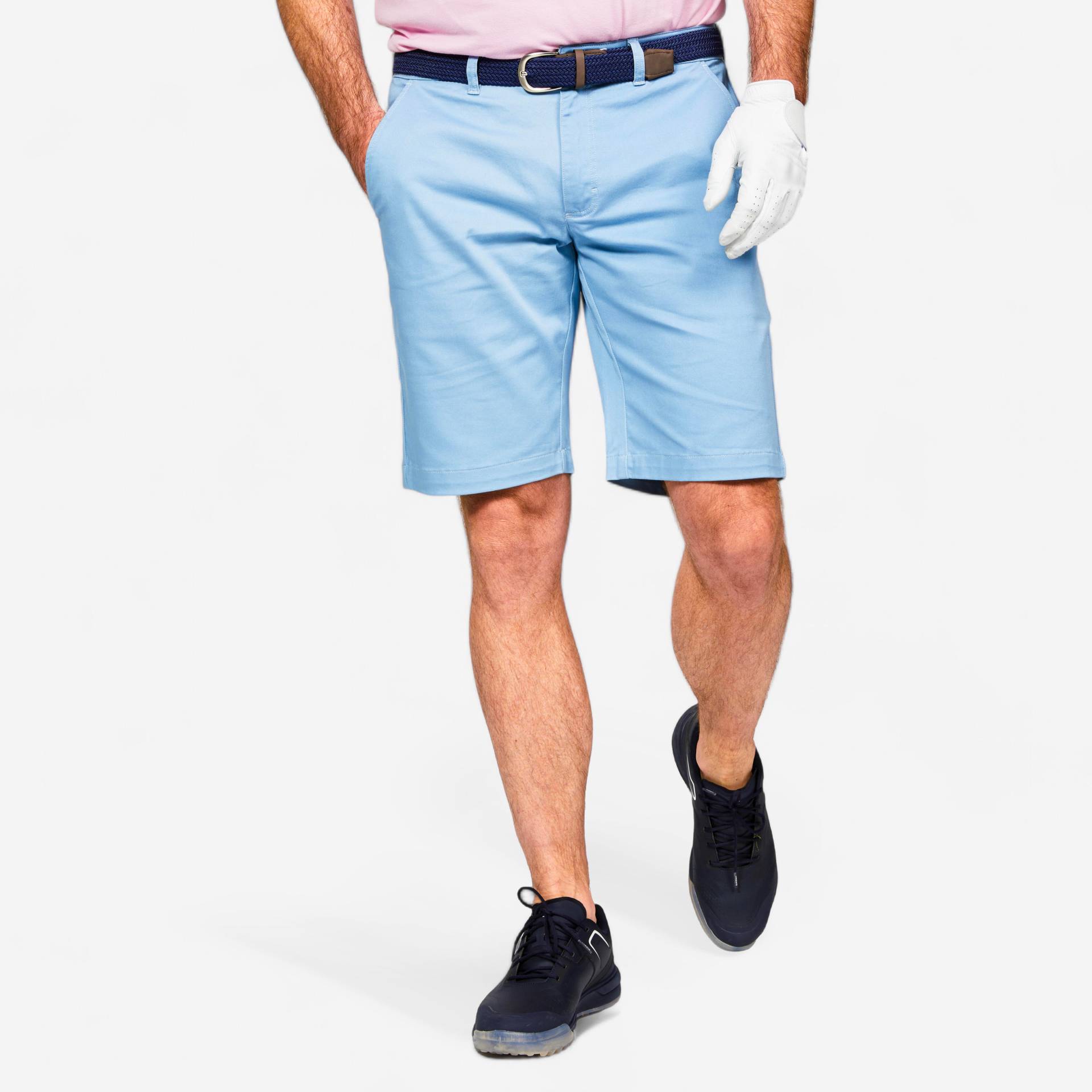 Herren Golf Bermuda Shorts Baumwolle - MW500 blau von INESIS