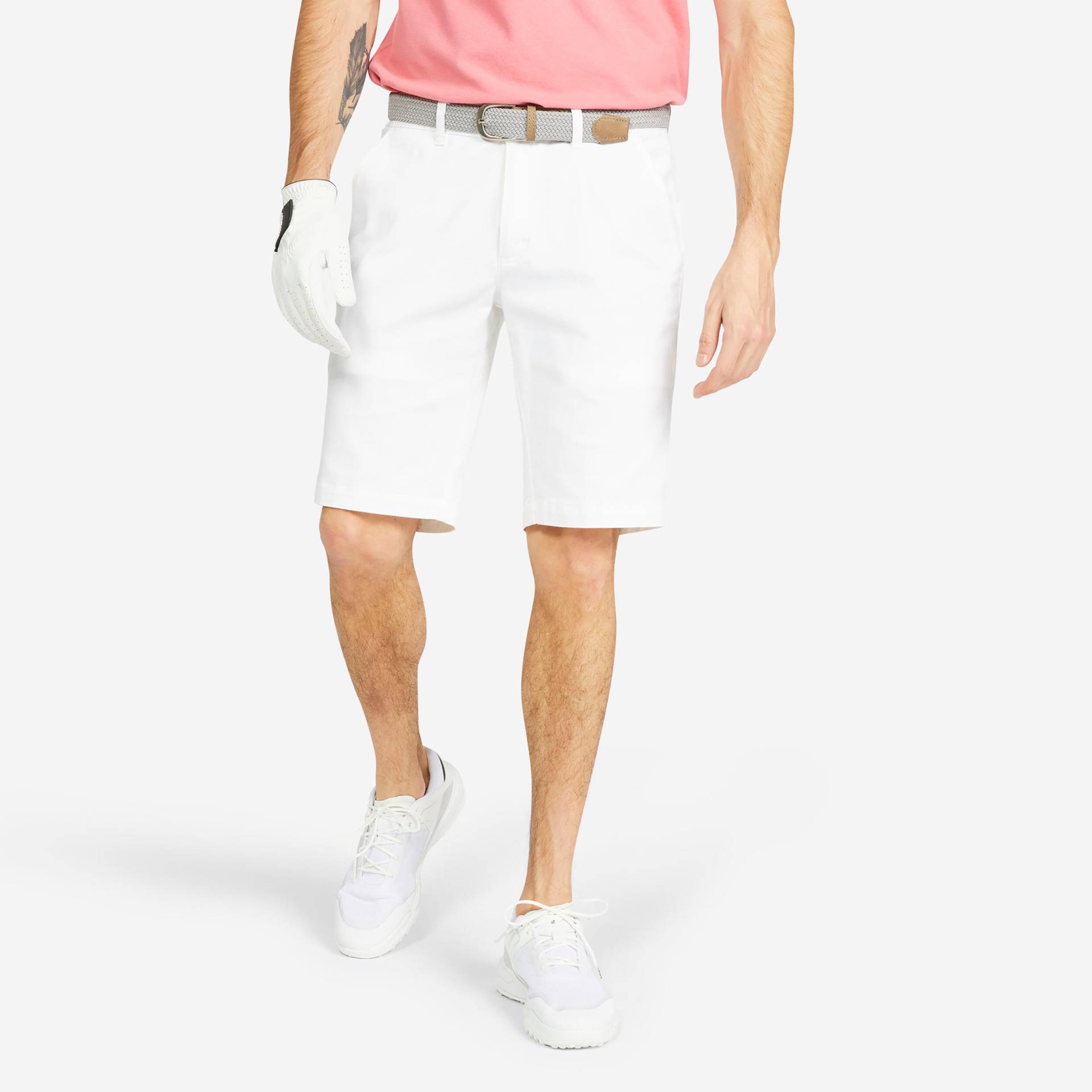 Herren Golf Bermuda Shorts Baumwolle - MW500 weiss Herren Golf Bermuda Shorts Baumwolle - MW500 weiss von INESIS