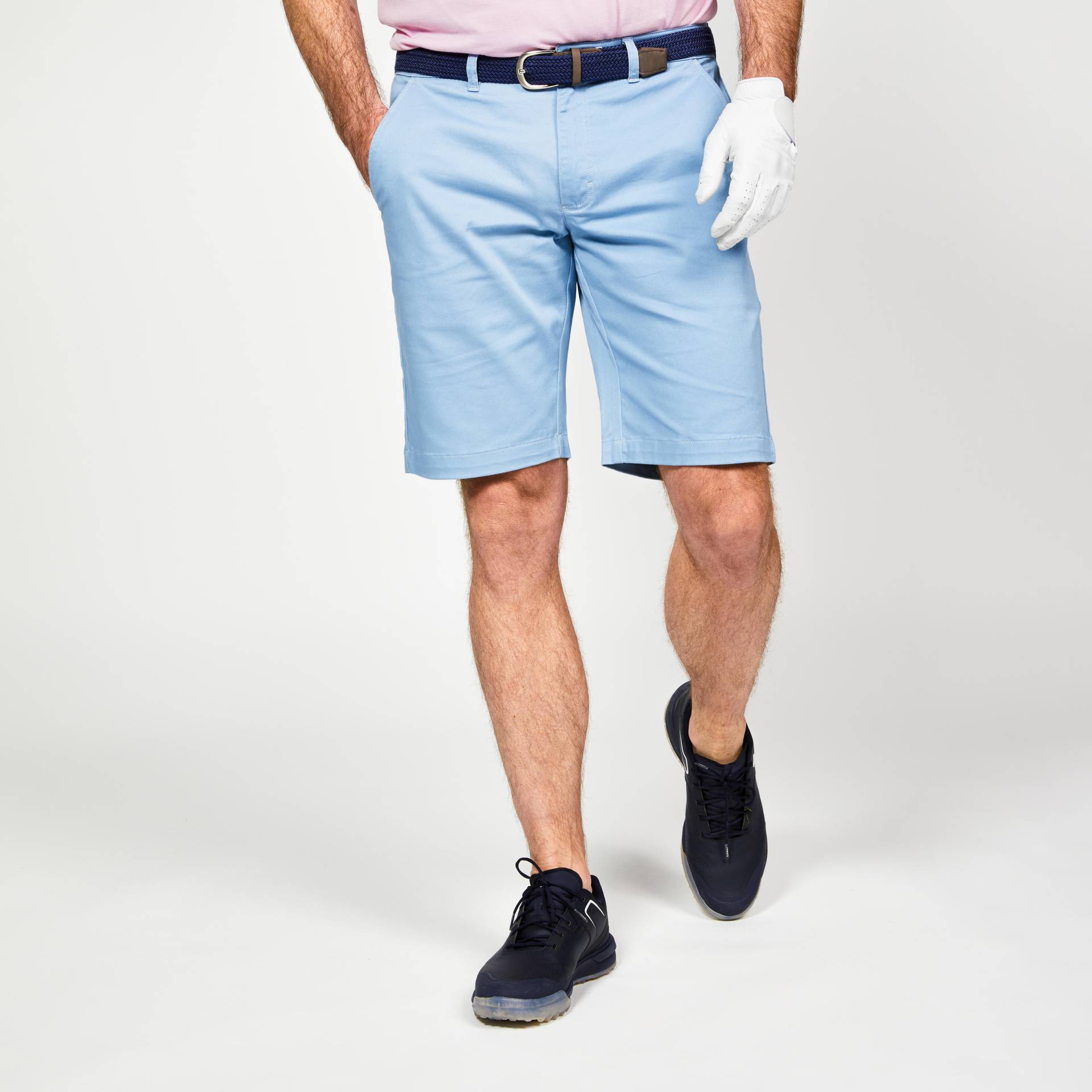 Herren Golf Bermuda Shorts Baumwolle - MW500 blau von INESIS
