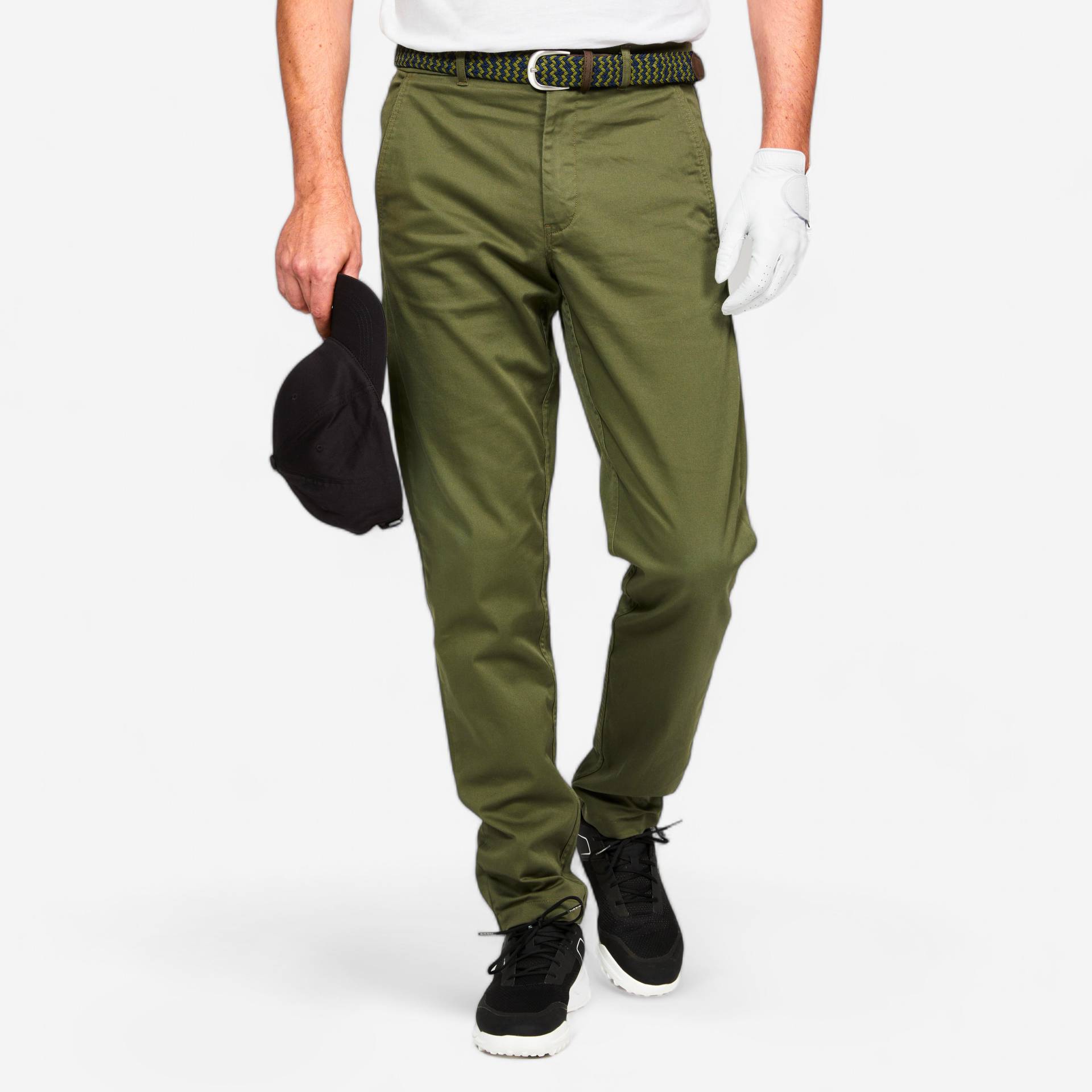 Herren Golf Chinohose Baumwolle - MW500 khaki von INESIS