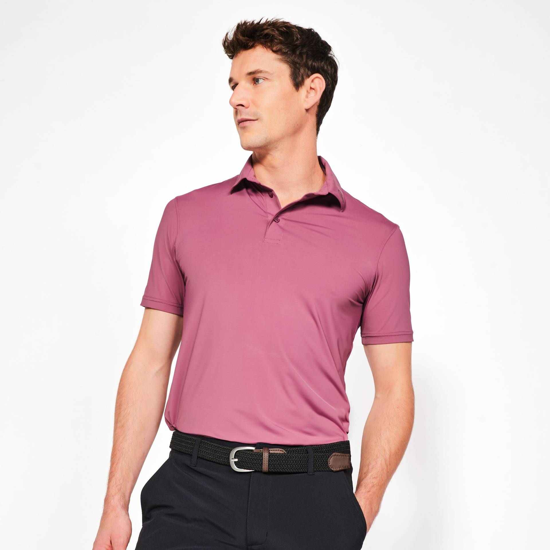 Herren Golf Funktions-Poloshirt - WW900 traube von INESIS