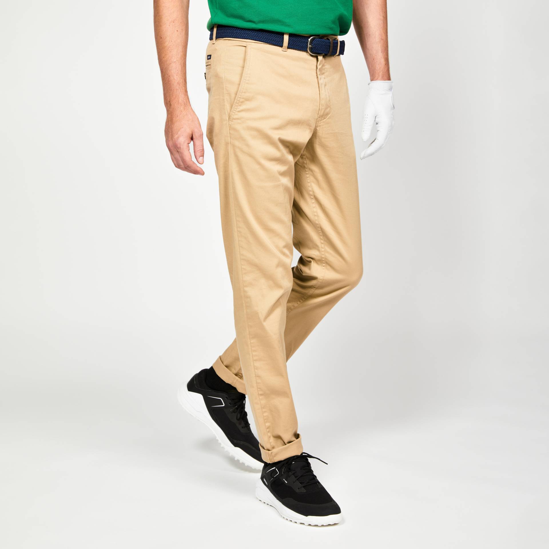 Herren Golf Hose Baumwolle - MW500 beige von INESIS