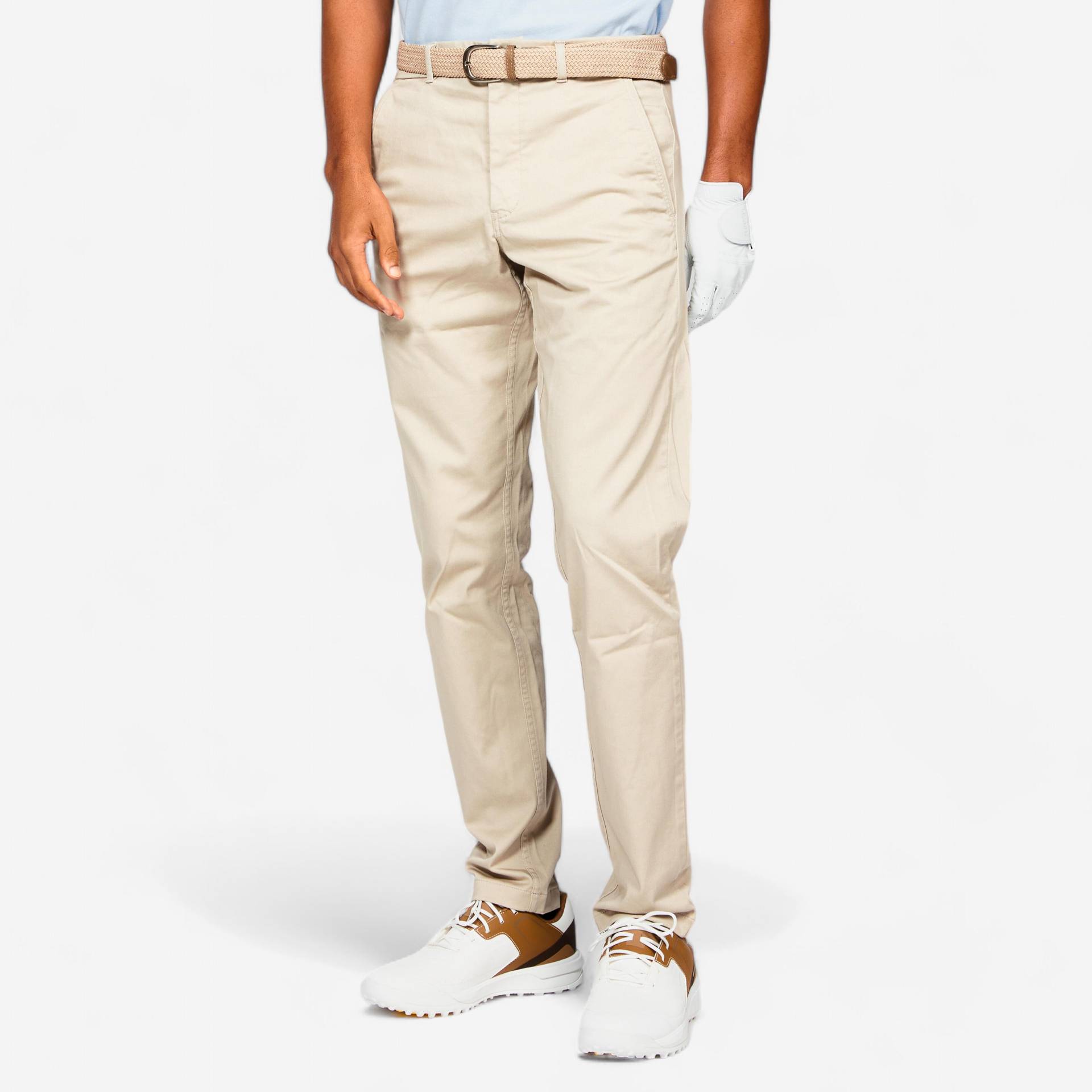 Herren Golf Hose Baumwolle - MW500 beige von INESIS