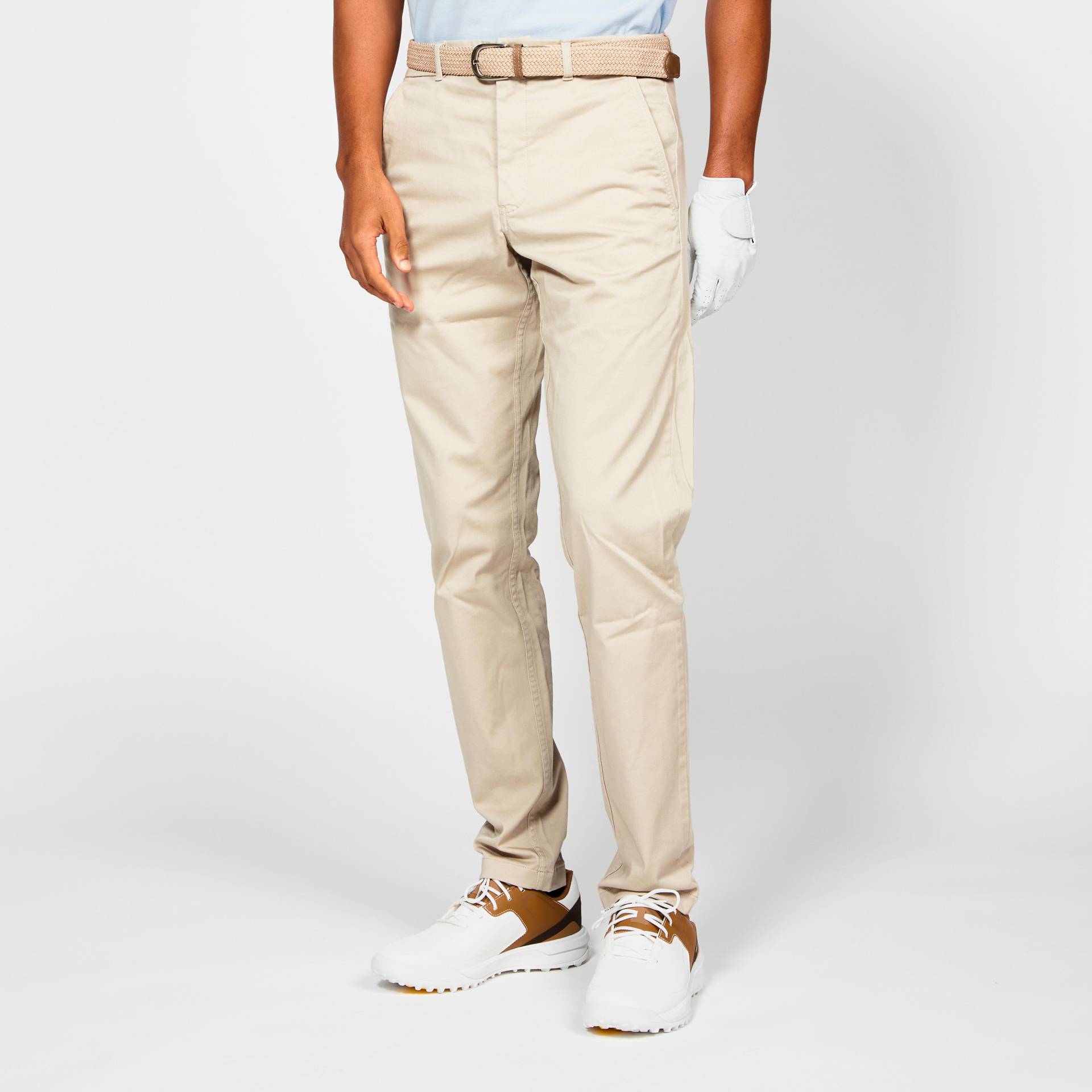 Herren Golf Hose Baumwolle - MW500 beige von INESIS