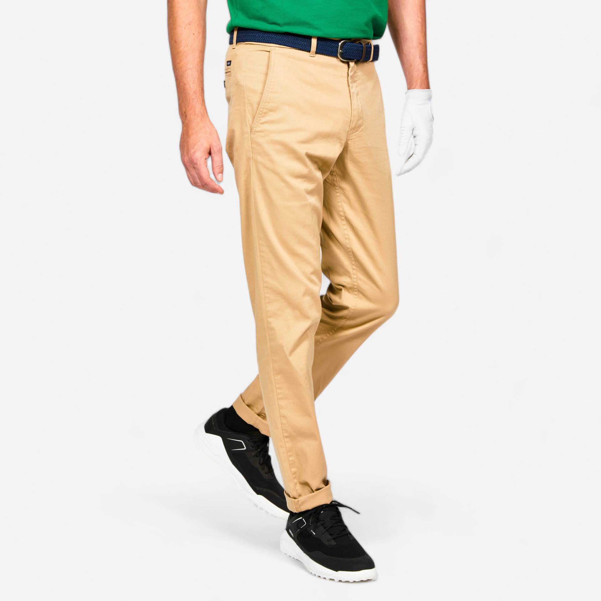 Herren Golf Hose Baumwolle - MW500 beige von INESIS