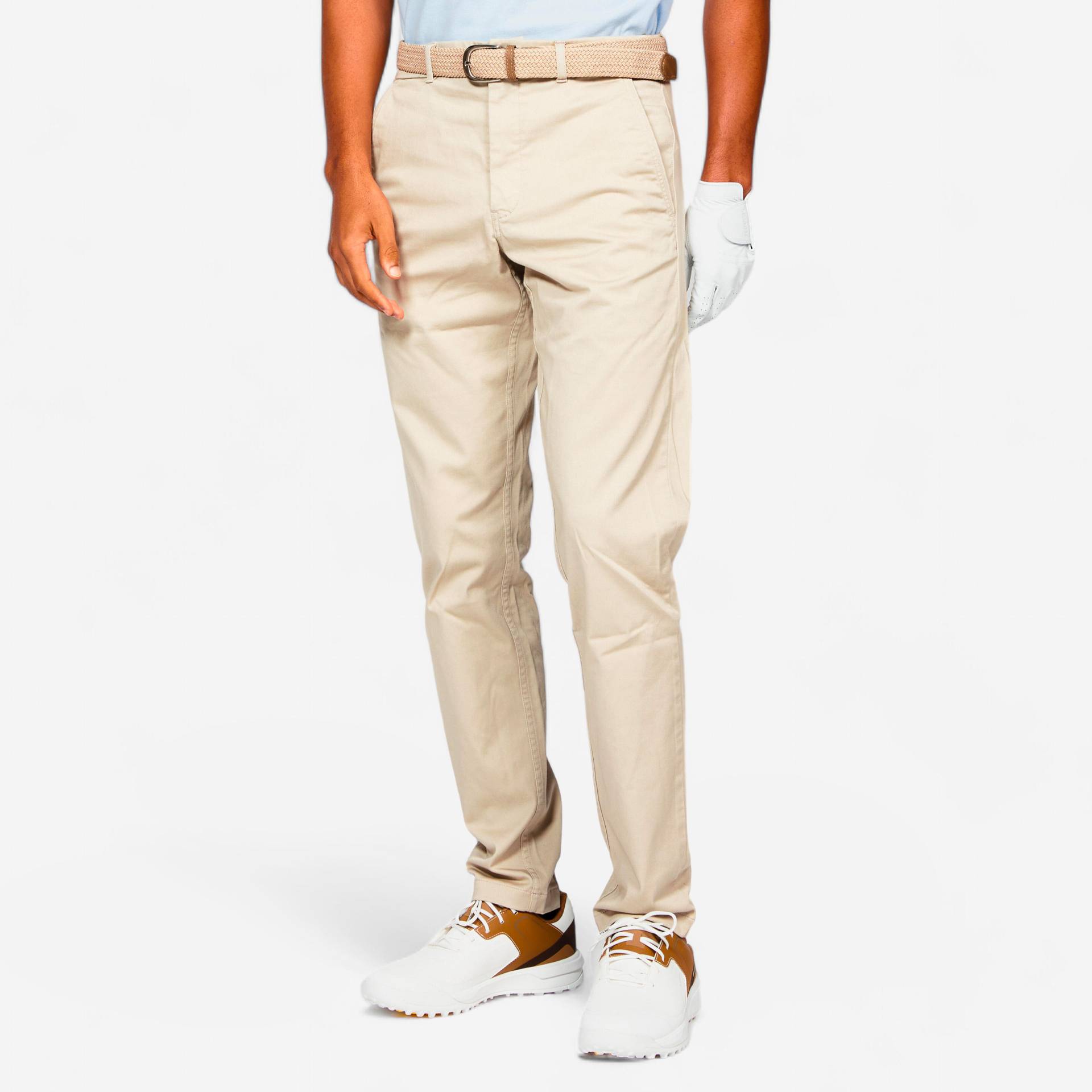 Herren Golf Hose Baumwolle - MW500 beige von INESIS