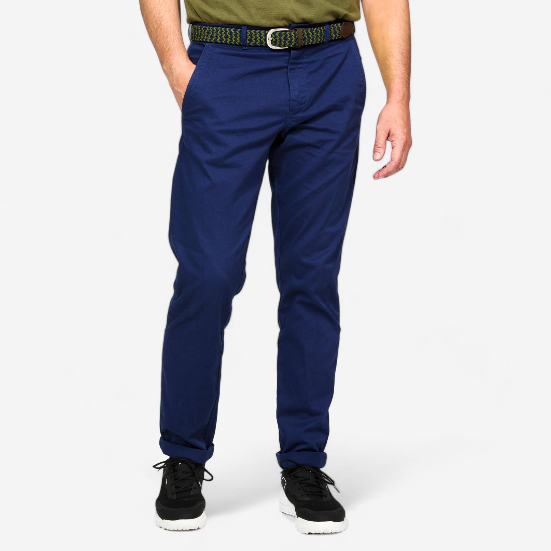 Herren Golf Hose Baumwolle - MW500 blau von INESIS