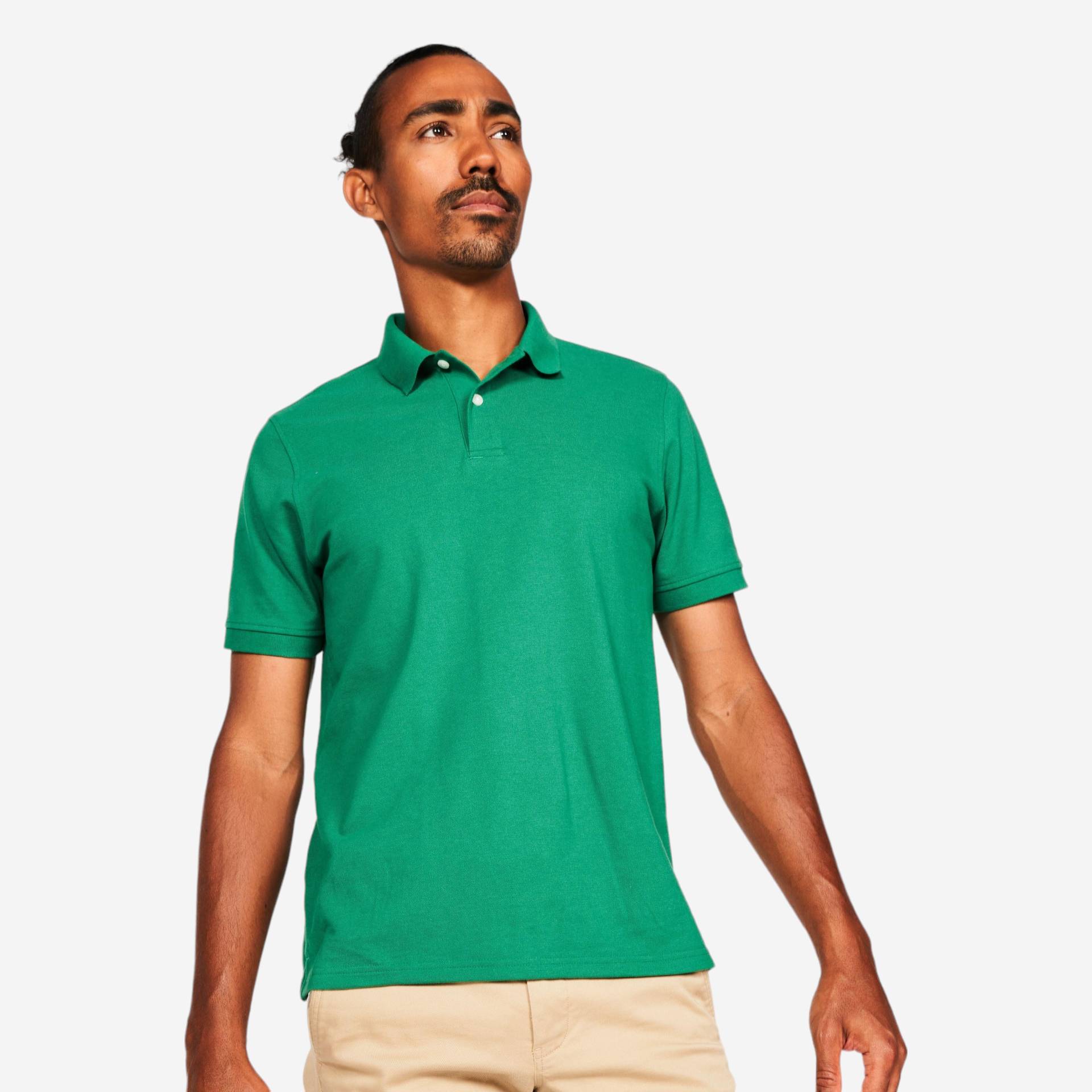 Herren Golf Poloshirt kurzarm Baumwolle - MW500 grün Herren Golf Poloshirt kurzarm Baumwolle - MW500 grün von INESIS
