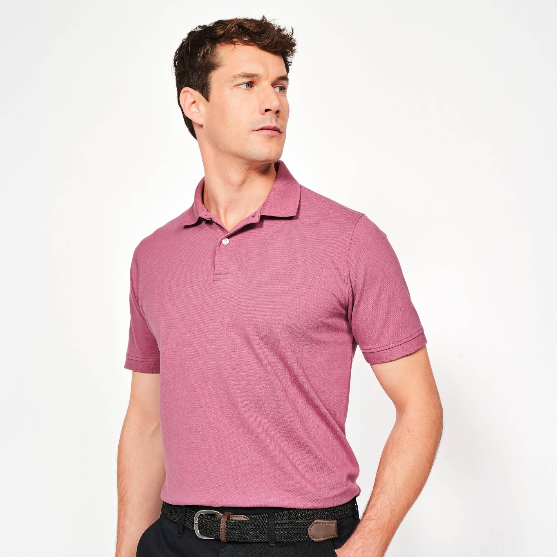 Herren Golf Poloshirt kurzarm Baumwolle - MW500 rost Herren Golf Poloshirt kurzarm Baumwolle - MW500 rost von INESIS