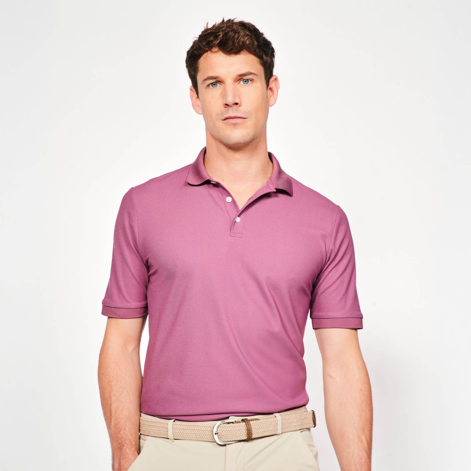 Herren Golf Poloshirt kurzarm - WW500 bordeaux Herren Golf Poloshirt kurzarm - WW500 bordeaux von INESIS