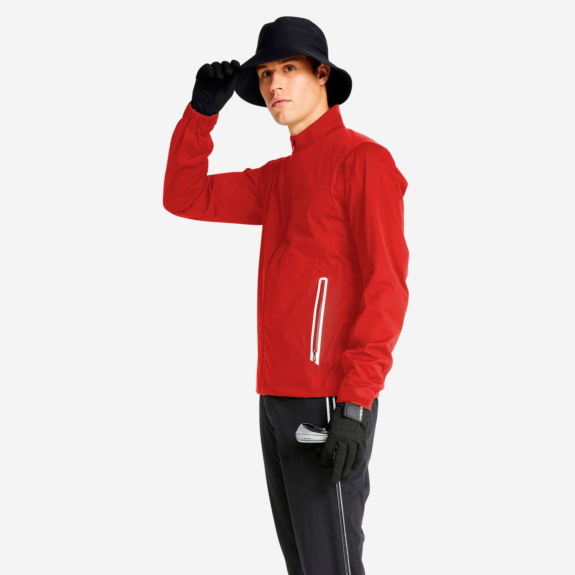 Herren Golf Regenjacke wasserdicht - RW500 rot Herren Golf Regenjacke wasserdicht - RW500 rot von INESIS