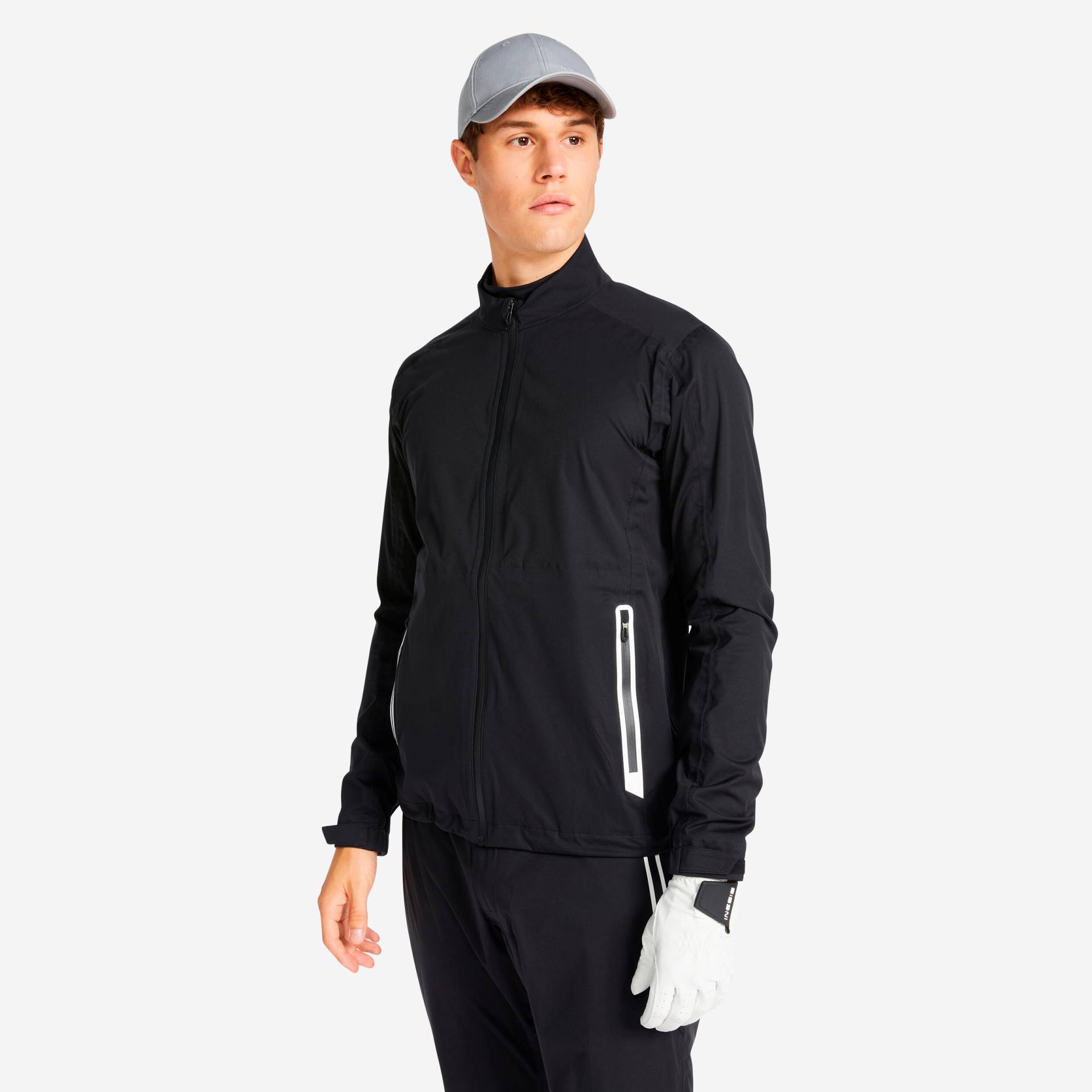 Herren Golf Regenjacke wasserdicht - RW500 schwarz von INESIS