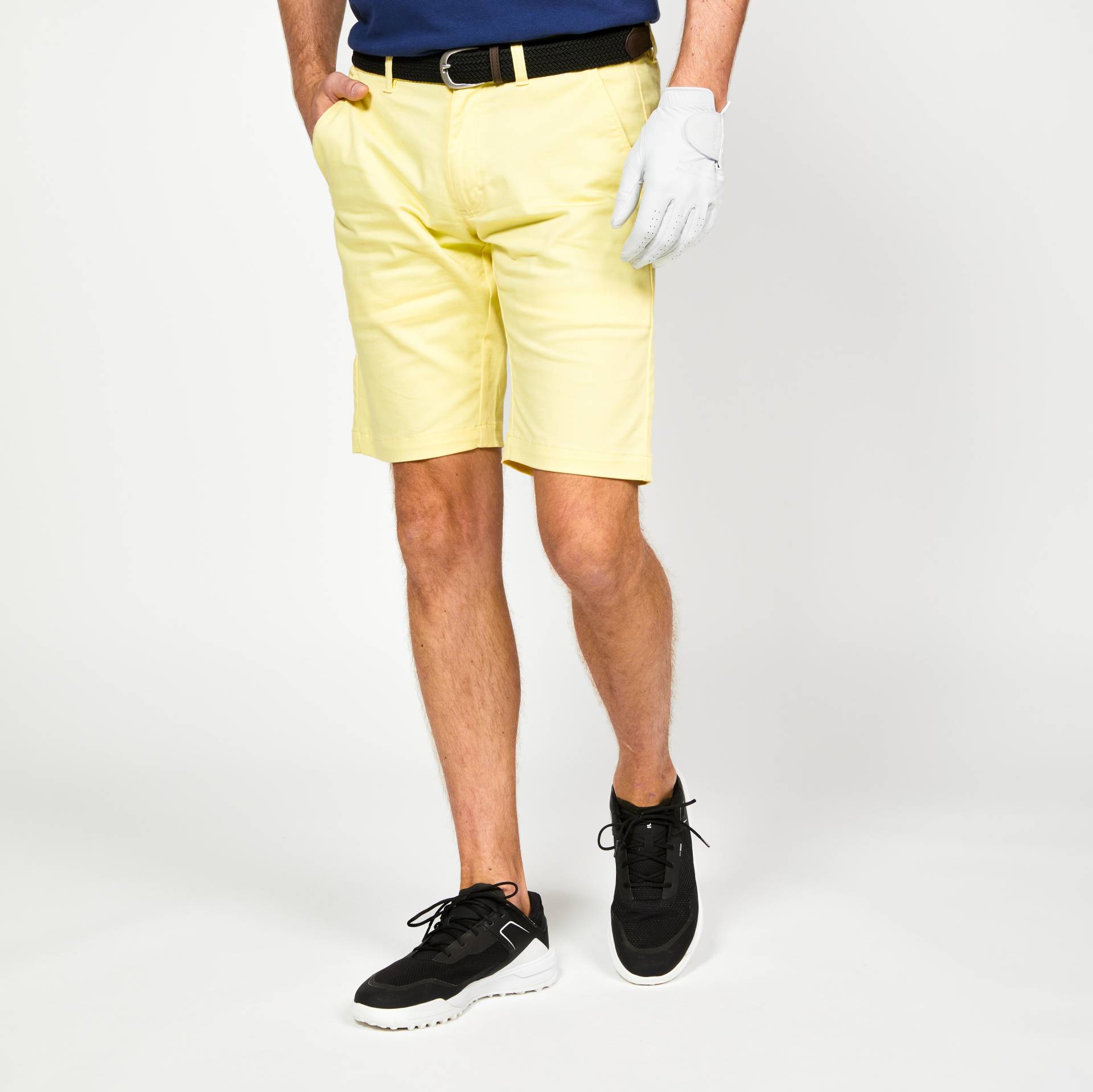 Herren Golf Bermuda Shorts Baumwolle - MW500 hellgelb von INESIS