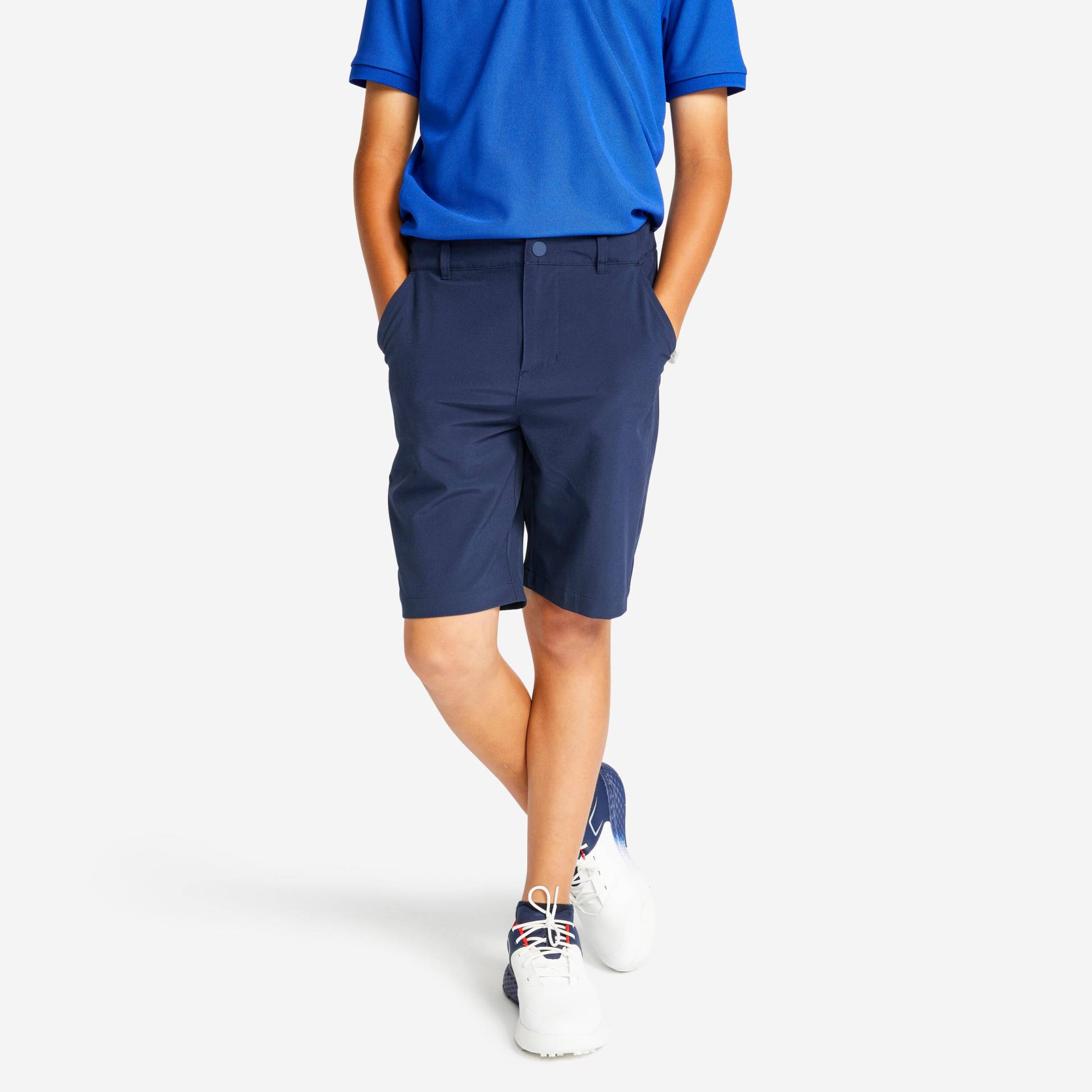 Kinder Golf Bermuda Shorts - MW500 marineblau von INESIS