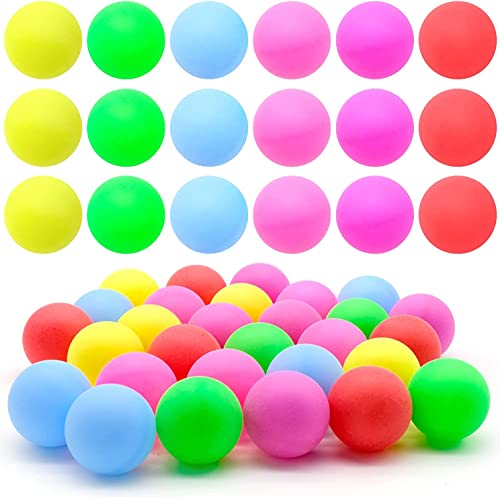 INHEMING 30 Stück Tischtennisbälle Trainingsbälle Bunte Ping Pong Bälle Mischfarben Tischtennis Bälle Set Spaß Bälle Tischtennis Bälle aus Kunststoff in 40 mm Durchmesser von INHEMING