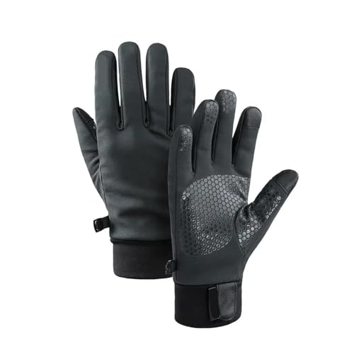 INIULLUV Kletterhandschuhe 1 Paar Outdoor-Wandersport-Handschuhe, die warm halten, weich, rutschfest, Radfahren, Vollfinger-Handschuhe Für Abseilen, Bergsteigen(Black,XL) von INIULLUV