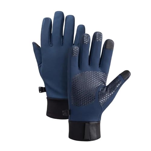 INIULLUV Kletterhandschuhe 1 Paar Outdoor-Wandersport-Handschuhe, die warm halten, weich, rutschfest, Radfahren, Vollfinger-Handschuhe Für Abseilen, Bergsteigen(Dark Blue,XL) von INIULLUV