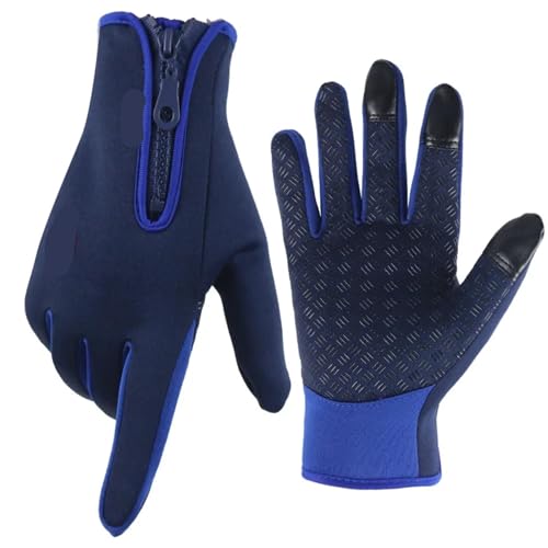 INIULLUV Kletterhandschuhe 1 Paar Winter Handschuhe for Männer Frauen Warme Outdoor Radfahren Fahren Klettern Kalte Handschuhe Winddicht Nicht-Slip Handschuhe Für Abseilen, Bergsteigen(Dark Blue,S) von INIULLUV