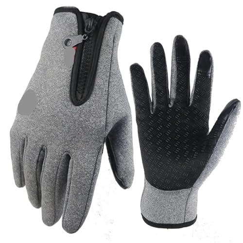 INIULLUV Kletterhandschuhe 1 Paar Winter Handschuhe for Männer Frauen Warme Outdoor Radfahren Fahren Klettern Kalte Handschuhe Winddicht Nicht-Slip Handschuhe Für Abseilen, Bergsteigen(Gray,XL) von INIULLUV