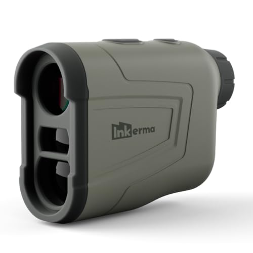 Entfernungsmesser Jagd, Inkerma Jagd-Entfernungsmesser Wiederaufladbar mit 6-facher Vergrößerung, LCD-Display, Winkel/Neigungskompensation/Geschwindigkeit/Scan/1000m Entfernung Entfernungsmesser Jagd, Inkerma Jagd-Entfernungsmesser Wiederaufladbar mit 6-facher Vergrößerung, LCD-Display, Winkel/Neigungskompensation/Geschwindigkeit/Scan/1000m Entfernung von INKERMA