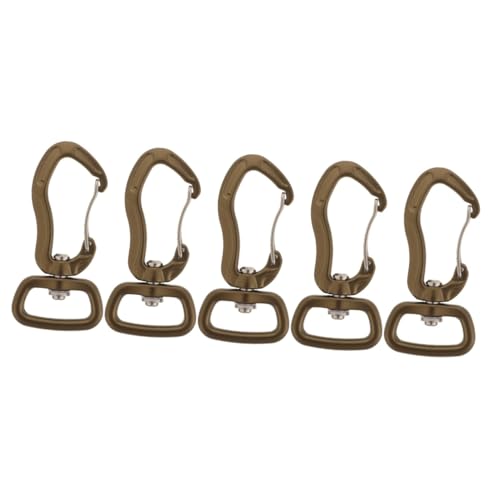 5 Stück Outdoor Haken Karabiner Leinenhaken Drehclip Hundeleinen Hardware Feder Karabinerhaken Karabiner Drehbarer Schlüsselanhänger Hunde Wanderkette Leinen Für INOOMP von INOOMP