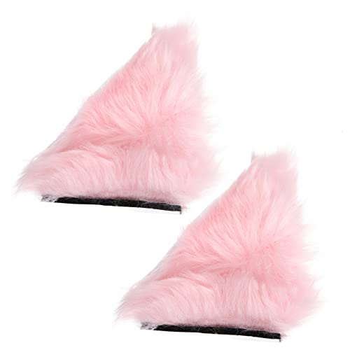 INOOMP 1 Paar Helm Katzenohren Beanie-Helm Helm Abdeckung Skelettmaske Schädelmaske Tierhelm helmohren motorradhelm Ohren Motorradhelm Tierohr Motorradhelm Katzenohr Plüsch Rosa von INOOMP