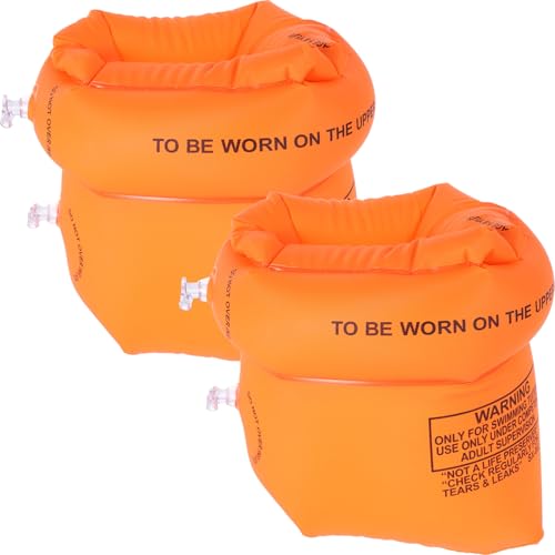 INOOMP 1 Paar Schwimmarm Float PVC Aufblasbare Schwimmarm Floater Ärmel Schwimmringe Orange von INOOMP