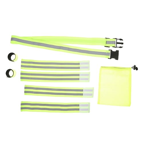 INOOMP 1 Satz Grünes Reflektorband-Set LED Neon-Armbänder Reflective Tape reflektorbänder laufendes Reflexband für Nachtfahrten Reflektierende Folie mit hoher Helligkeit von INOOMP