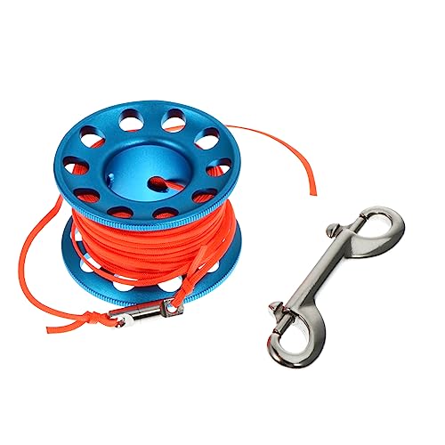 INOOMP 1 Satz Tauchspule Tauchzubehör Seilrolle Tauchclips Taucherflasche Outdoor Gear Outdoor-Ausrüstung Tauchwerkzeuge Fingerrolle zum Schnorcheln Anti-Aufwickelvorrichtung Blue von INOOMP