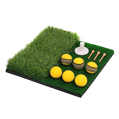 INOOMP 1 Set Golf Schlagmatte Zubehör Netz Putt Golfspiel Golfgriffe Bälle Golf Abschlagband Golfmarkierung Golfschwung Praktiker Golfmattenspiel Männer von INOOMP