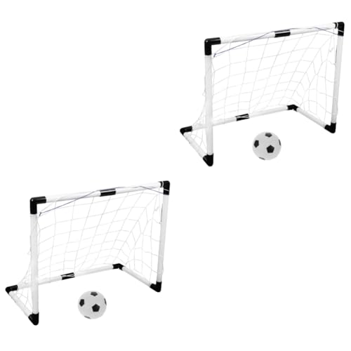 INOOMP 2 Sätze Fußballtor Für Kinder Spielzeug Für Draußen Mini-fußballtor Fußballrahmen Fußball-trainingsgeräte Fußballnetz Fußballtore Für Den Hinterhof Tragbares Indoor-Tor Plastik von INOOMP