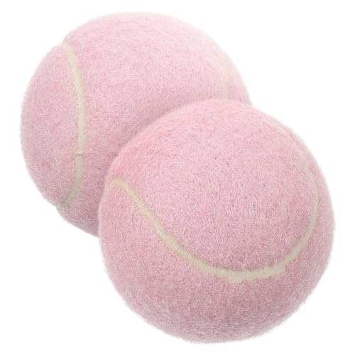 INOOMP 2 Stück Tennisbälle Tennis-Spielbälle Tennis-Übungsbälle Training Tennis-Übungsball Für Anfänger Jugendliche Kinder Spieler Rosa von INOOMP