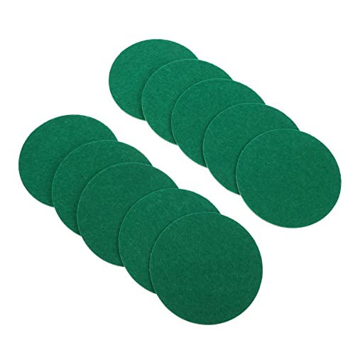 INOOMP 20 STK Hockey-Flanell Puck-Pusher-Pads Eishockey-Pad Airhockey Eishockeytraining Eishockeyspiel Ziel Aufkleber Hockey-Zubehör Air-Hockey-Pusher-Pad Chemiefaser aus Polyester Green von INOOMP